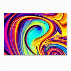 Fluid Art Pattern Postcard 4 x 6  (pkg Of 10) by GardenOfOphir