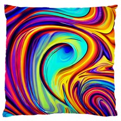 Fluid Art Pattern Large Cushion Case (two Sides) by GardenOfOphir