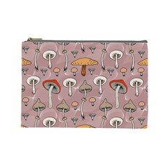 Mushrooms Autumn Fall Pattern Seamless Decorative Cosmetic Bag (large) by Wegoenart