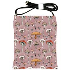 Mushrooms Autumn Fall Pattern Seamless Decorative Shoulder Sling Bag