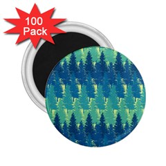 Christmas Trees Pattern Digital Paper Seamless 2.25  Magnets (100 pack) 