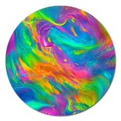 Marble Art Pattern Magnet 5  (Round)