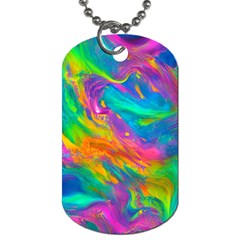 Marble Art Pattern Dog Tag (One Side)