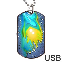 Liquid Background Dog Tag Usb Flash (one Side) by GardenOfOphir