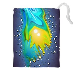 Liquid Background Drawstring Pouch (5xl) by GardenOfOphir