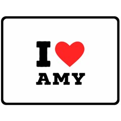I Love Amy One Side Fleece Blanket (large) by ilovewhateva
