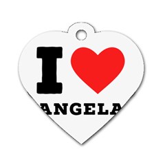 I Love Angela  Dog Tag Heart (one Side) by ilovewhateva