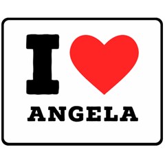 I Love Angela  Fleece Blanket (medium) by ilovewhateva