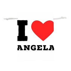 I Love Angela  Lightweight Drawstring Pouch (s) by ilovewhateva