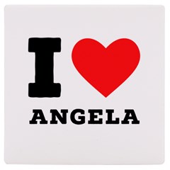 I Love Angela  Uv Print Square Tile Coaster  by ilovewhateva