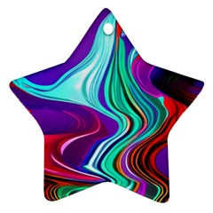 Fluid Background Ornament (star) by GardenOfOphir
