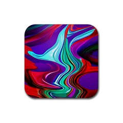 Fluid Background Rubber Coaster (square) by GardenOfOphir