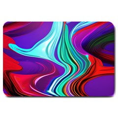 Fluid Background Large Doormat by GardenOfOphir