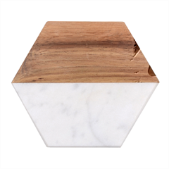 Fluid Background Marble Wood Coaster (hexagon) 