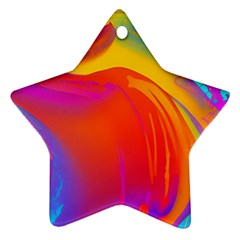 Liquid Art Pattern Star Ornament (two Sides) by GardenOfOphir