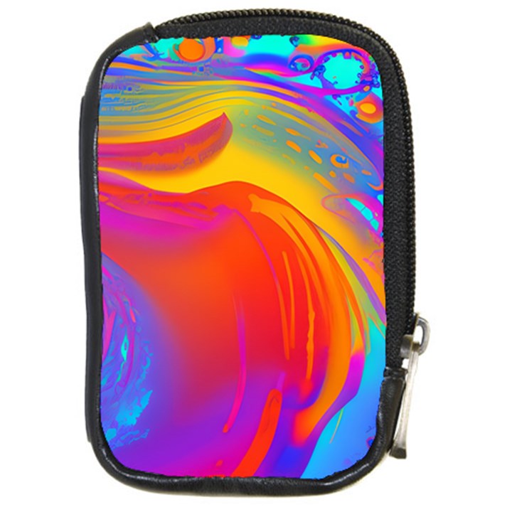 Liquid Art Pattern Compact Camera Leather Case