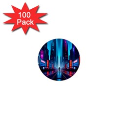 City People Cyberpunk 1  Mini Buttons (100 pack) 