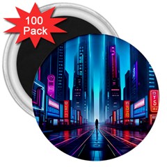 City People Cyberpunk 3  Magnets (100 pack)