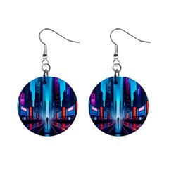 City People Cyberpunk Mini Button Earrings