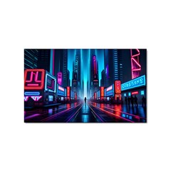 City People Cyberpunk Sticker (Rectangular)