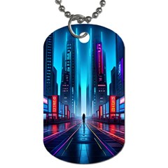 City People Cyberpunk Dog Tag (One Side)