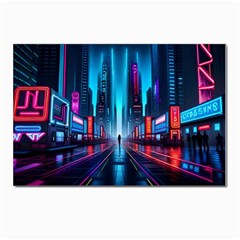 City People Cyberpunk Postcard 4 x 6  (Pkg of 10)