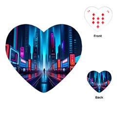 City People Cyberpunk Playing Cards Single Design (Heart)