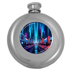 City People Cyberpunk Round Hip Flask (5 oz)