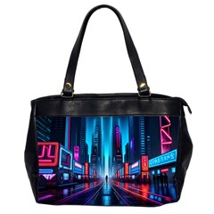 City People Cyberpunk Oversize Office Handbag (2 Sides)