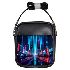 City People Cyberpunk Girls Sling Bag