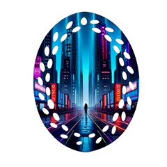 City People Cyberpunk Ornament (Oval Filigree)