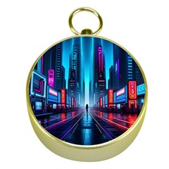 City People Cyberpunk Gold Compasses