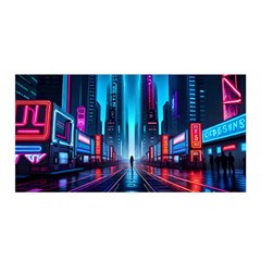 City People Cyberpunk Satin Wrap 35  x 70 