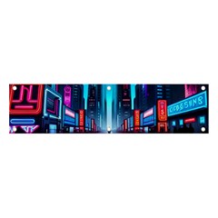 City People Cyberpunk Banner and Sign 4  x 1 