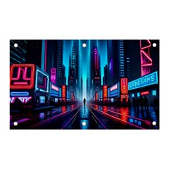 City People Cyberpunk Banner and Sign 5  x 3 