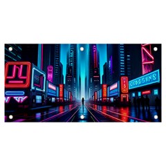 City People Cyberpunk Banner and Sign 6  x 3 