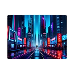 City People Cyberpunk One Side Premium Plush Fleece Blanket (Mini)