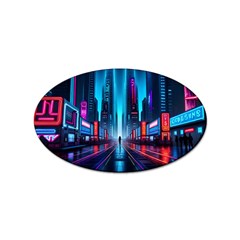 City People Cyberpunk Sticker Oval (100 Pack)
