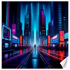 City People Cyberpunk Canvas 12  X 12  by Jancukart