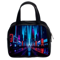 City People Cyberpunk Classic Handbag (two Sides) by Jancukart
