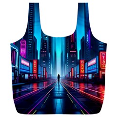 City People Cyberpunk Full Print Recycle Bag (xxl) by Jancukart
