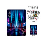 City People Cyberpunk Playing Cards 54 Designs (Mini) Front - Club2