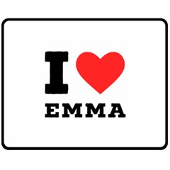 I Love Emma One Side Fleece Blanket (medium) by ilovewhateva