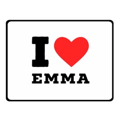 I Love Emma One Side Fleece Blanket (small)