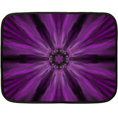 Pattern Purple Symmetry Dark One Side Fleece Blanket (mini) by Jancukart