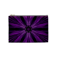 Pattern Purple Symmetry Dark Cosmetic Bag (medium) by Jancukart