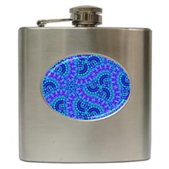 Background Pattern Geometric Hip Flask (6 Oz) by Jancukart