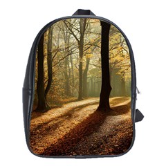 Autumn Nature Woodland Woods Trees School Bag (xl) by Jancukart