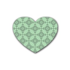 Pattern Rubber Heart Coaster (4 Pack)