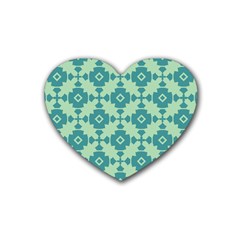 Pattern 3 Rubber Heart Coaster (4 Pack)